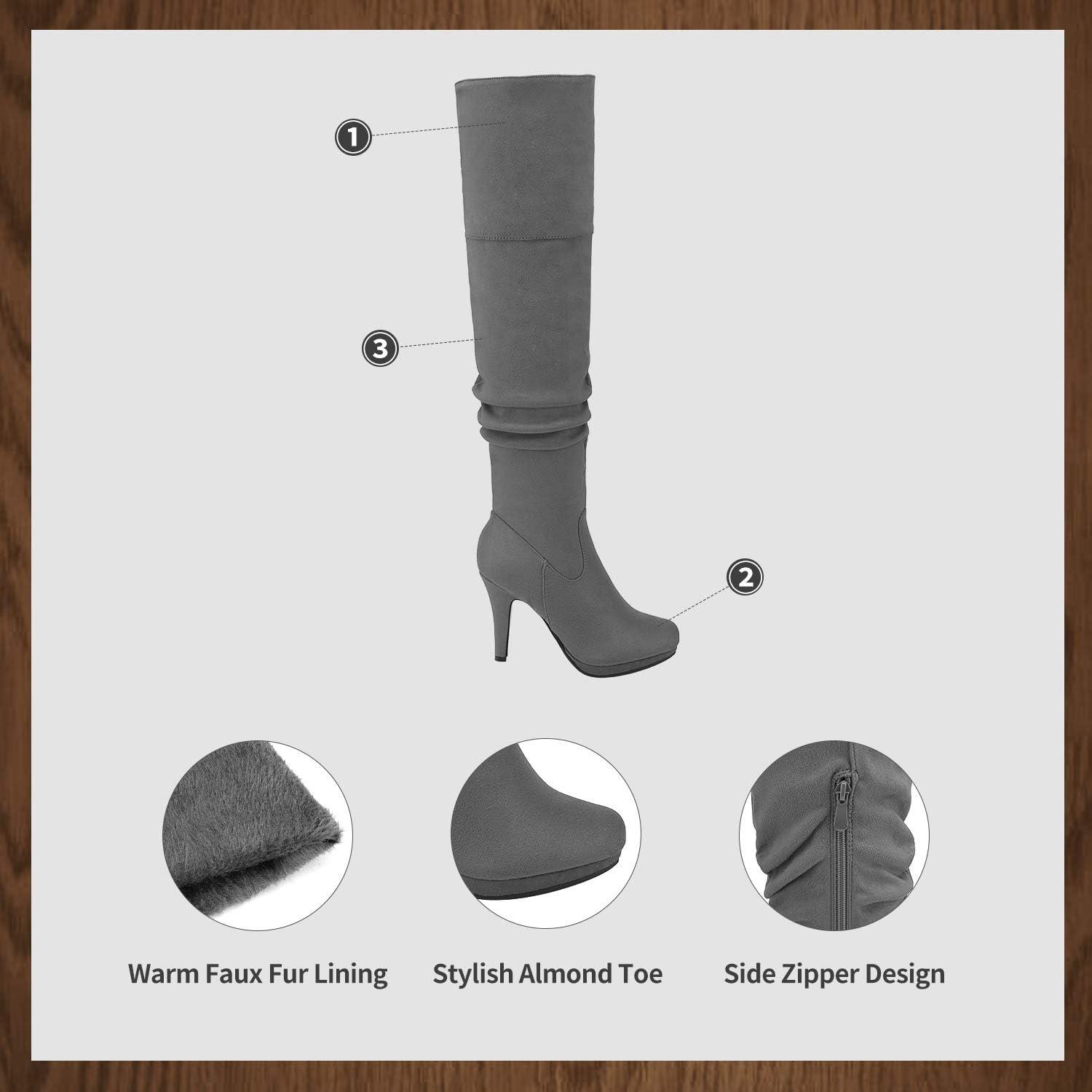 imageDREAM PAIRS Womens HIGHPLAT Black Chunky Thigh High Over The Knee High Heel BootsSarahilight Grey