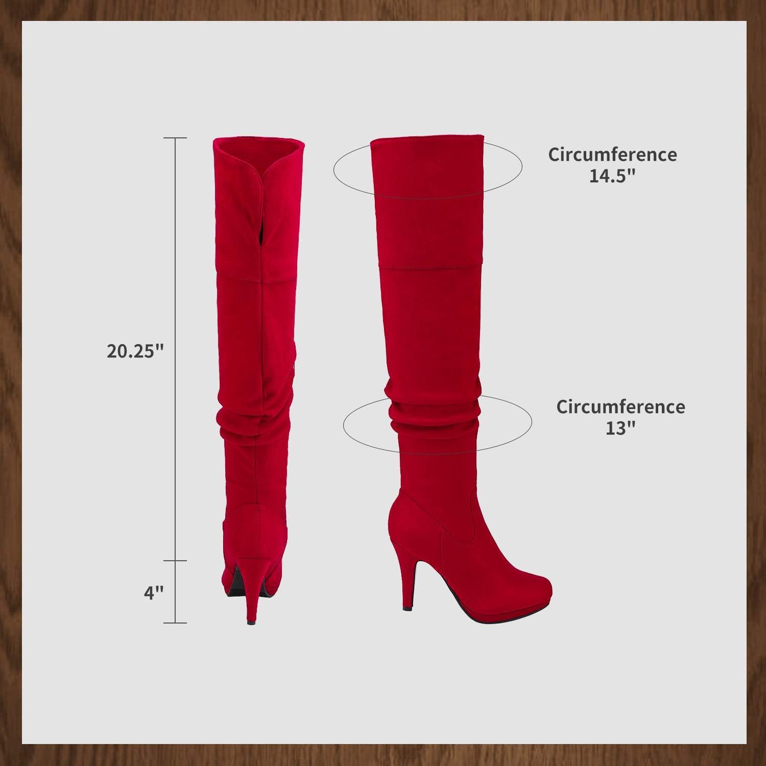 imageDREAM PAIRS Womens HIGHPLAT Black Chunky Thigh High Over The Knee High Heel BootsSarahired