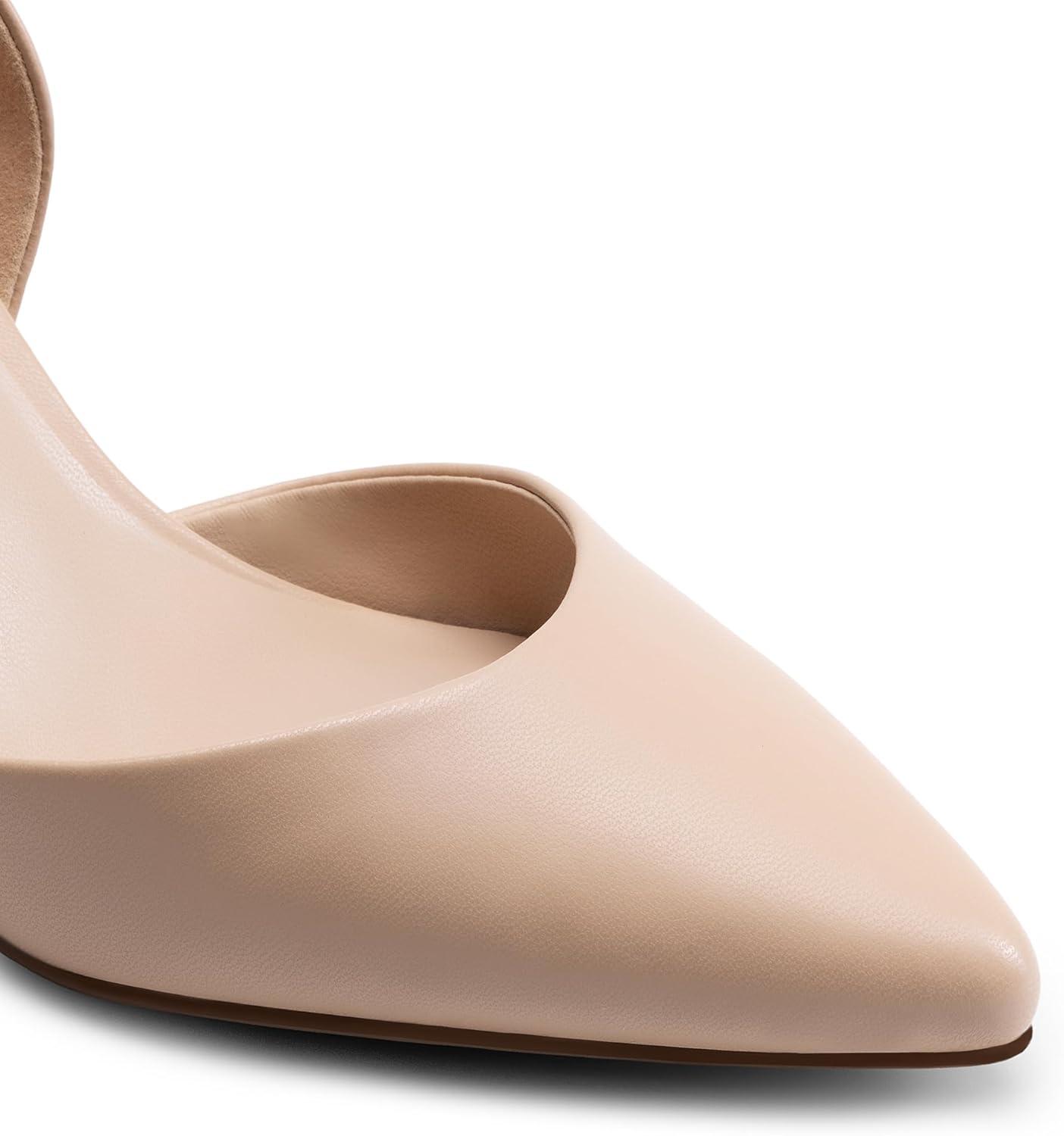 imageDREAM PAIRS Womens High Heel Closed Toe Dress Shoes Pumps Elegant Stiletto DOrsay Slip OnNudepu