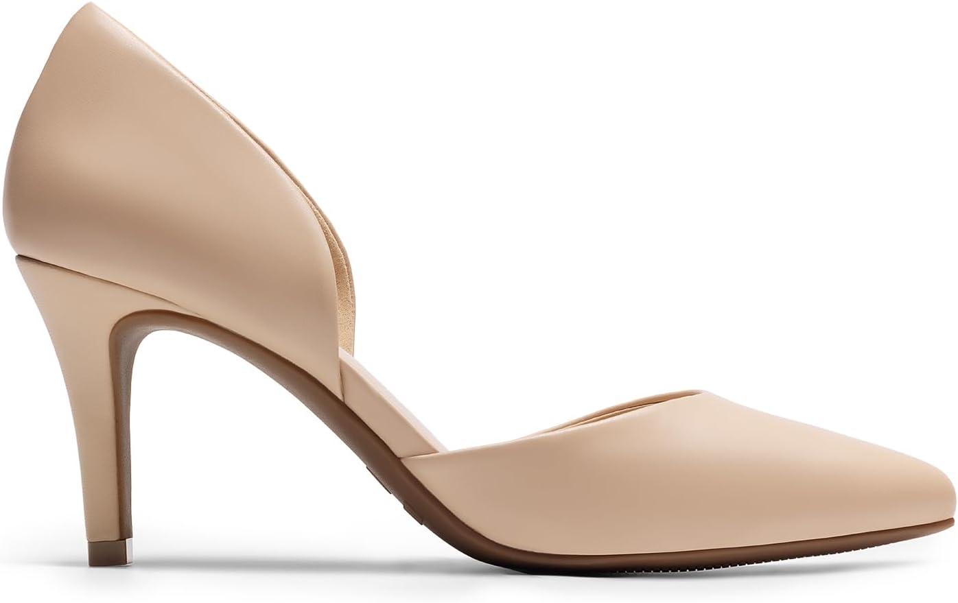 imageDREAM PAIRS Womens High Heel Closed Toe Dress Shoes Pumps Elegant Stiletto DOrsay Slip OnNudepu