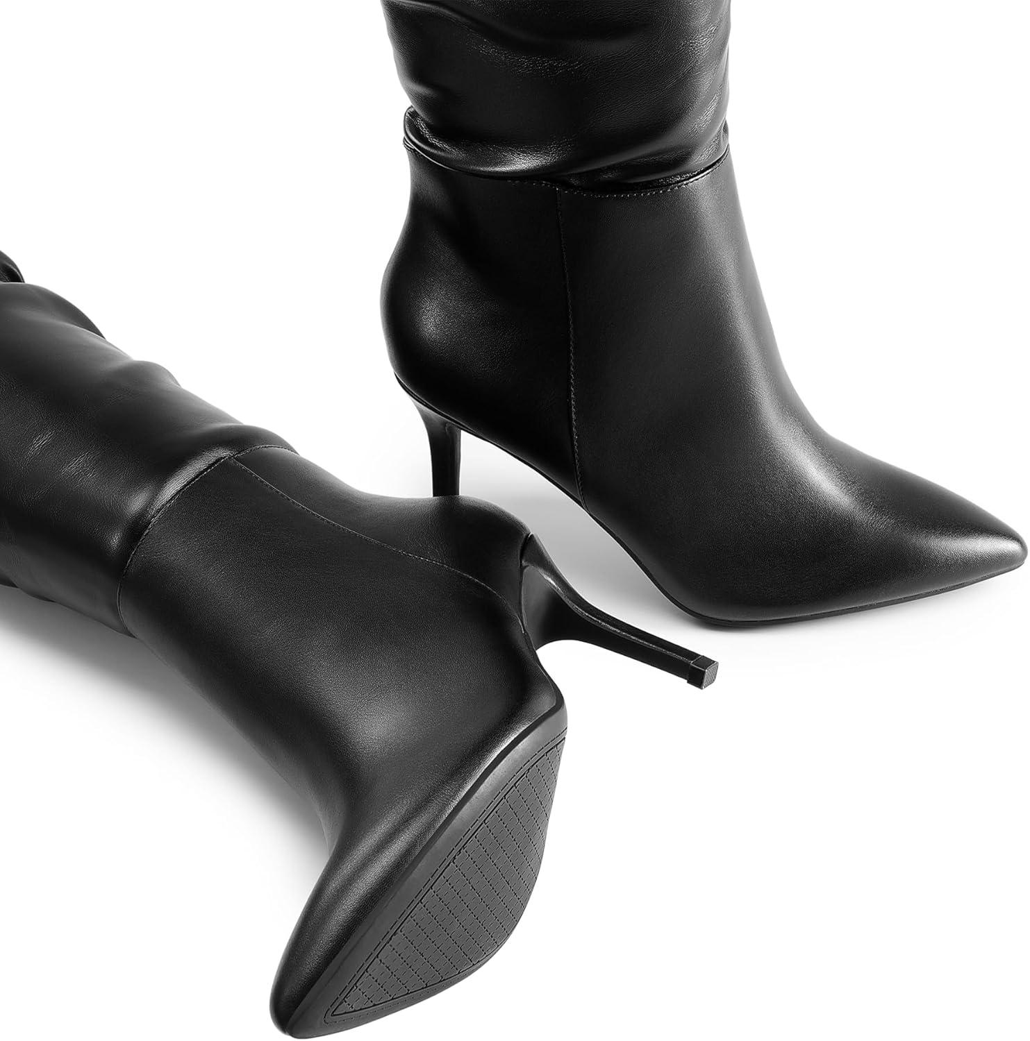 imageDREAM PAIRS Womens High Heels Over The Knee Boots Thigh High Pointed Toe Stiletto Long Fall Sexy BootsBlackpu