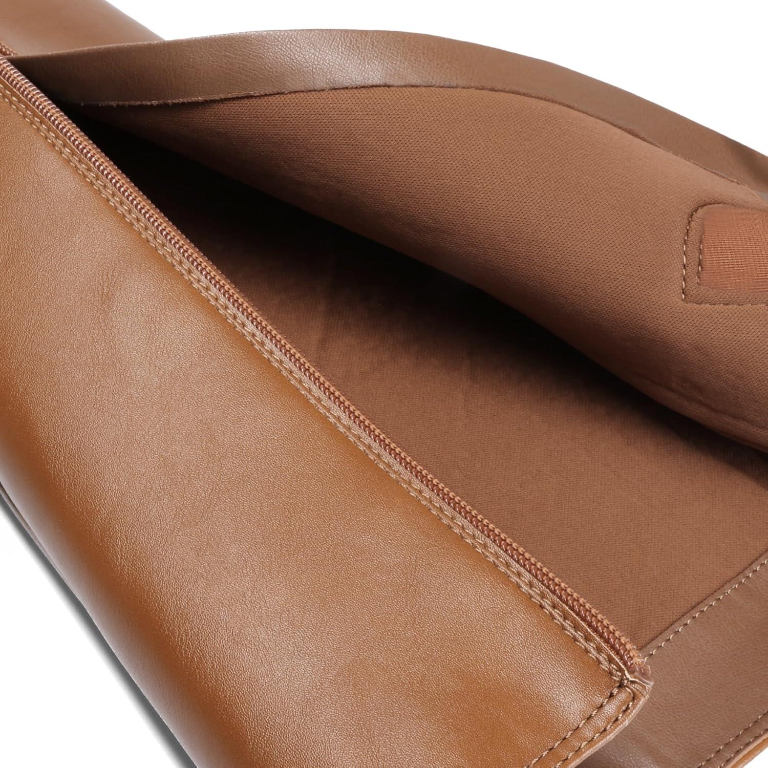 imageDREAM PAIRS Womens Knee High Boots Chunky Heel Square Toe Tall Boot for Women with Side ZipperBrown