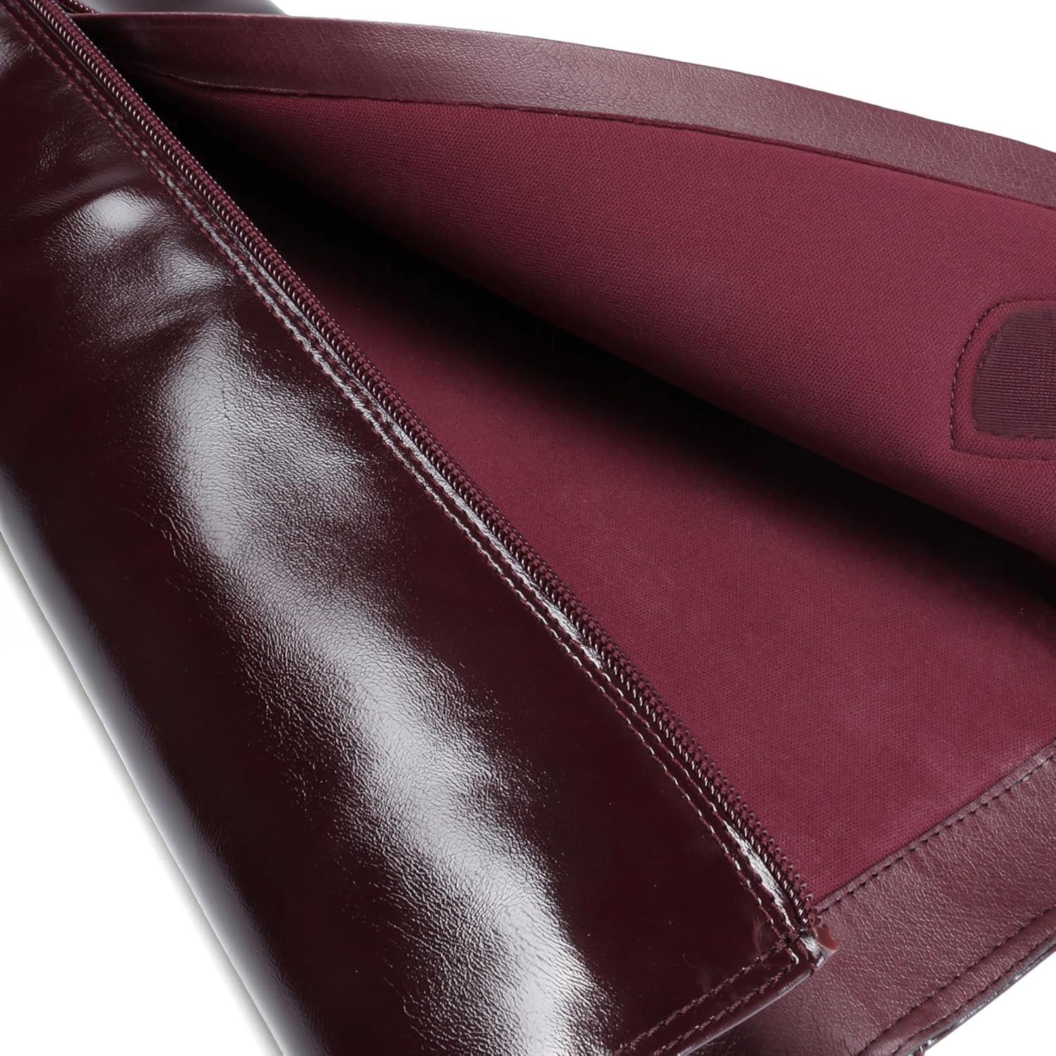 imageDREAM PAIRS Womens Knee High Boots Chunky Heel Square Toe Tall Boot for Women with Side ZipperBurgundy