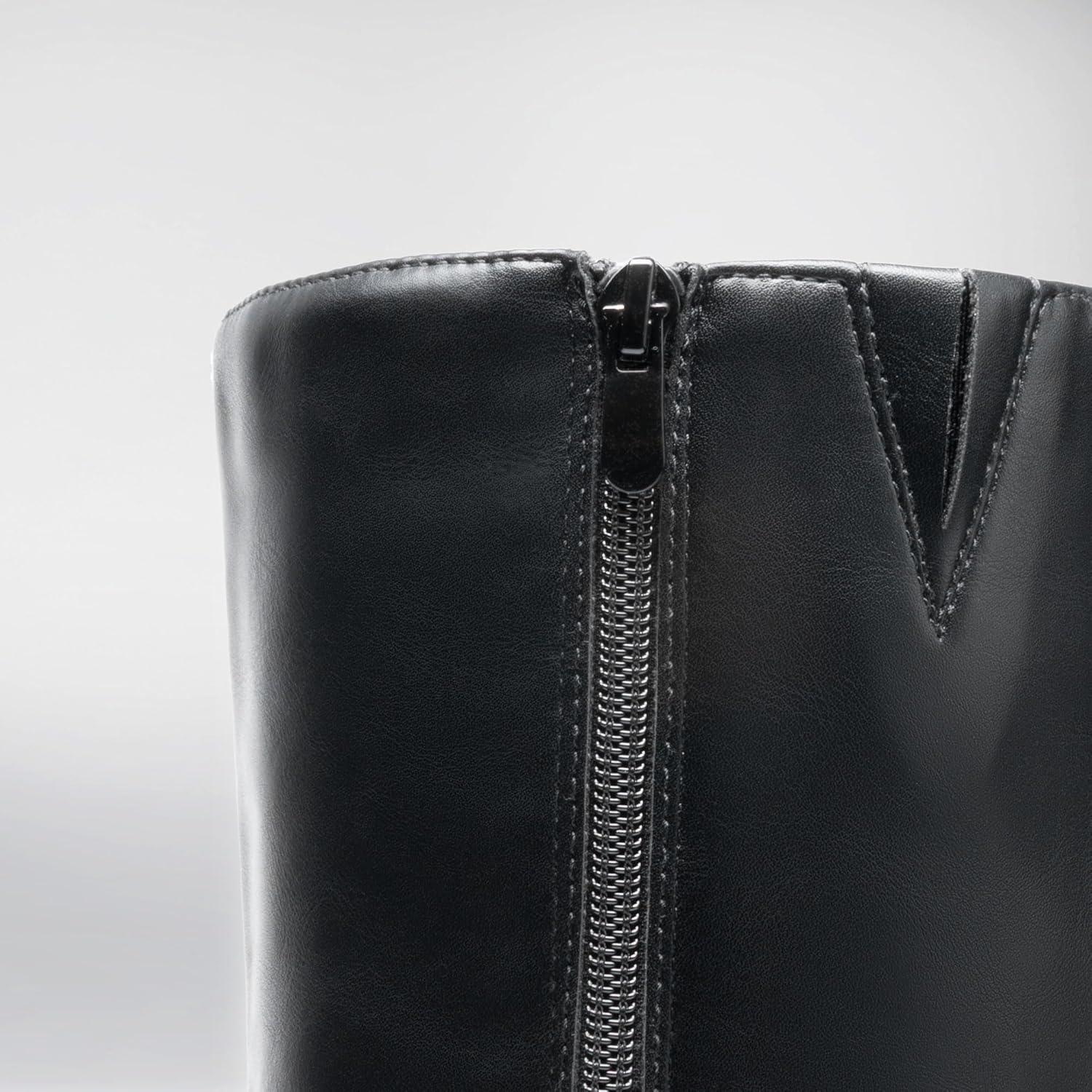 imageDREAM PAIRS Womens Knee High Boots Chunky Platform Heel Round Toe Boots for Women Side Zipper Stylish Comfortable Tall BootsBlack