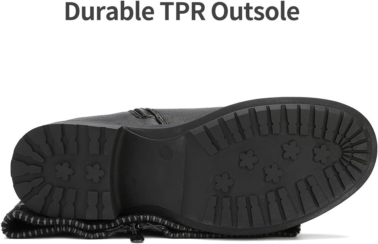 imageDREAM PAIRS Womens Knee High Boots Wide Calf Low Heel Riding Boots Fall Tall Boots for WomenBlack Puwidecalf