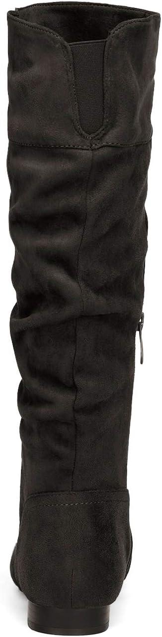 imageDREAM PAIRS Womens Knee High Pull On Fall Weather Winter BootsBlack