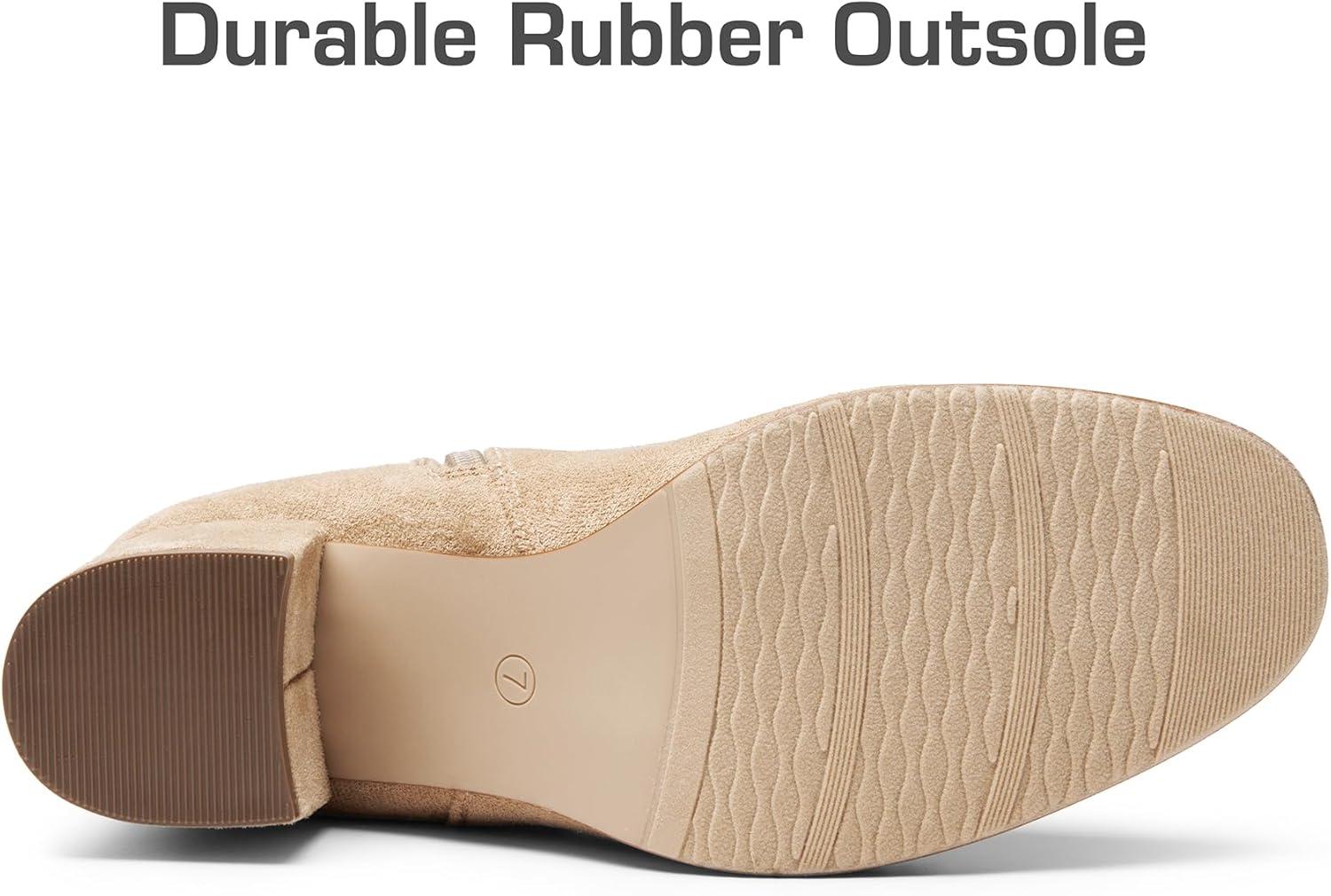 imageDREAM PAIRS Womens Knee High Stretchy Fashion BootsNudesuede