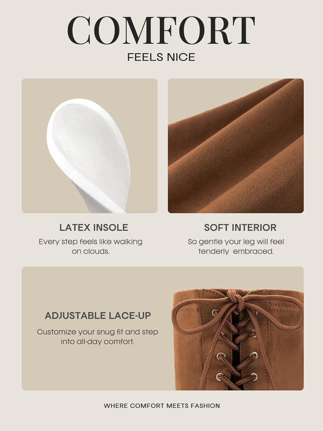 imageDREAM PAIRS Womens Laurence Over The Knee Thigh High Chunky Heel Boots Long Stretch Sexy Fall BootsBrownSuede