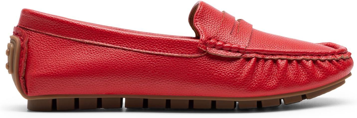 imageDREAM PAIRS Womens Loafers Penny Loafer Slip on Casual Dressy Comfortable Business Work Office Moccasins Driving Loafer ShoesRed
