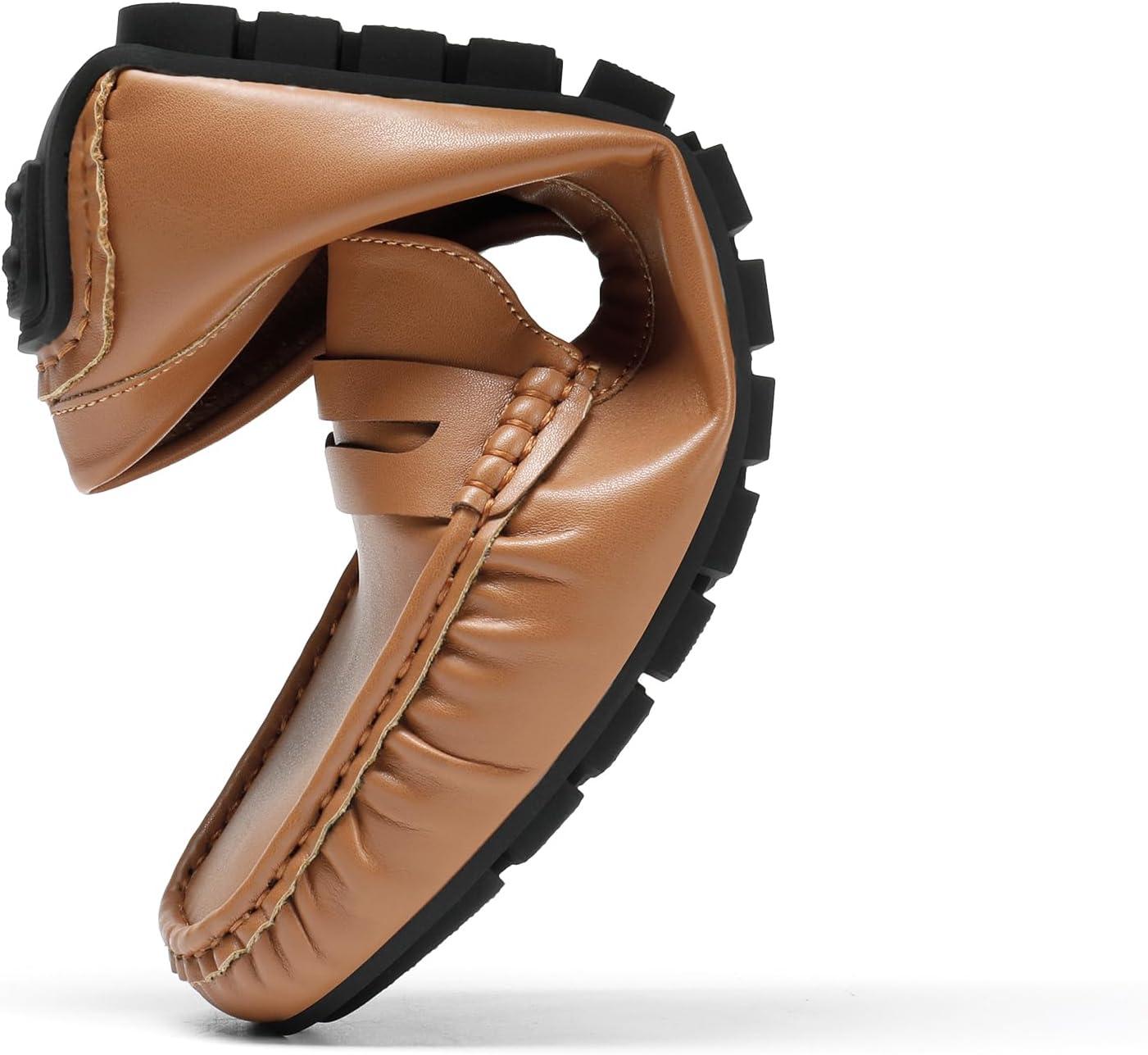 imageDREAM PAIRS Womens Loafers Penny Loafer Slip on Casual Dressy Comfortable Business Work Office Moccasins Driving Loafer ShoesTan