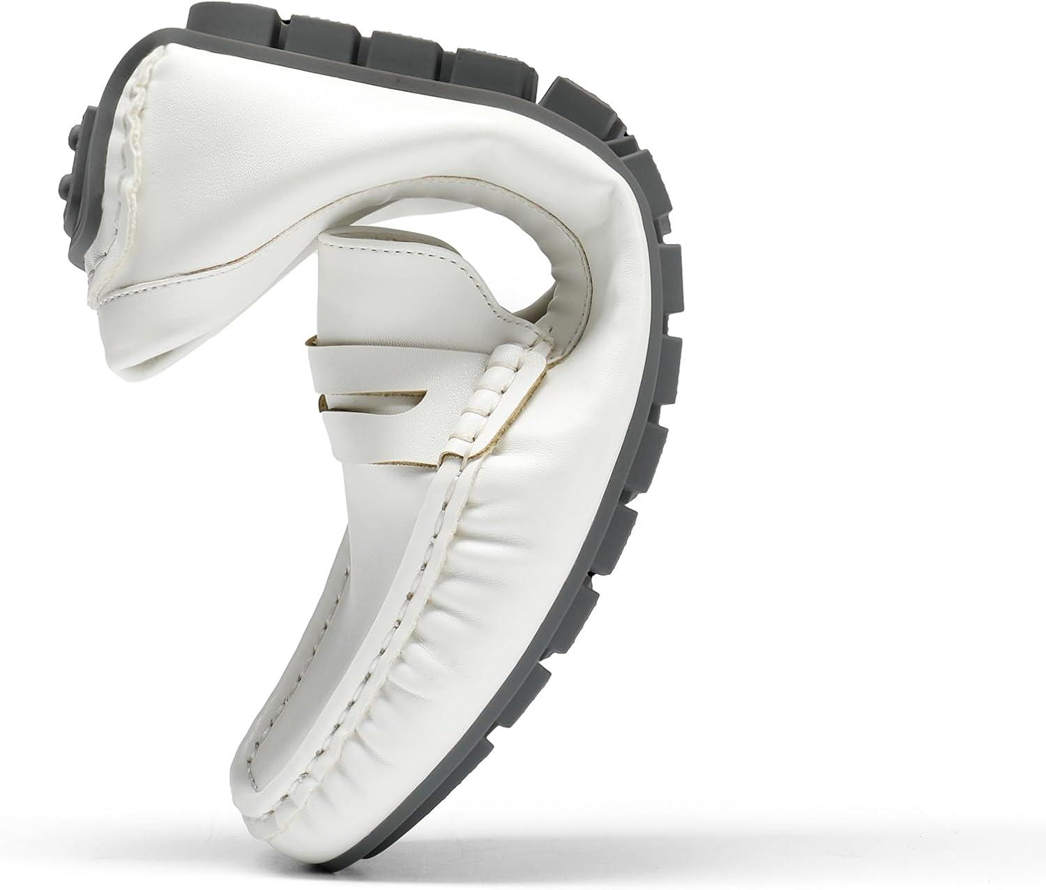 imageDREAM PAIRS Womens Loafers Penny Loafer Slip on Casual Dressy Comfortable Business Work Office Moccasins Driving Loafer ShoesWhite