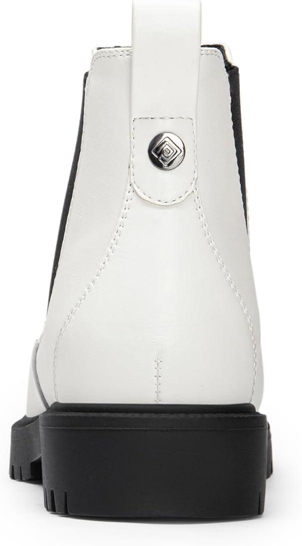 imageDREAM PAIRS Womens Low Heel Chelsea Ankle Boots Fashion Slip On Elastic Fall Booties ShoesWhiteBlack