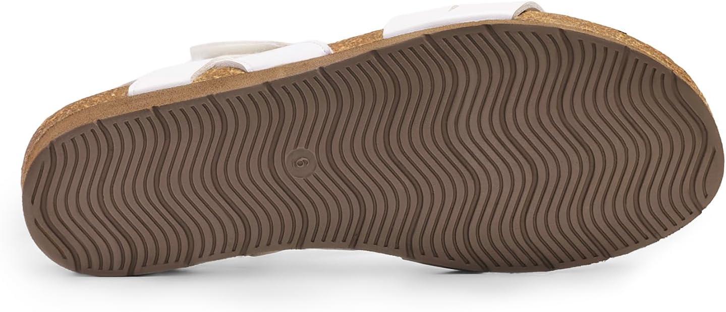 imageDREAM PAIRS Womens Low Heel Wedge Sandals RoundToe Comfortable Casual Flatform Dress Shoes with Arch SupportWhite