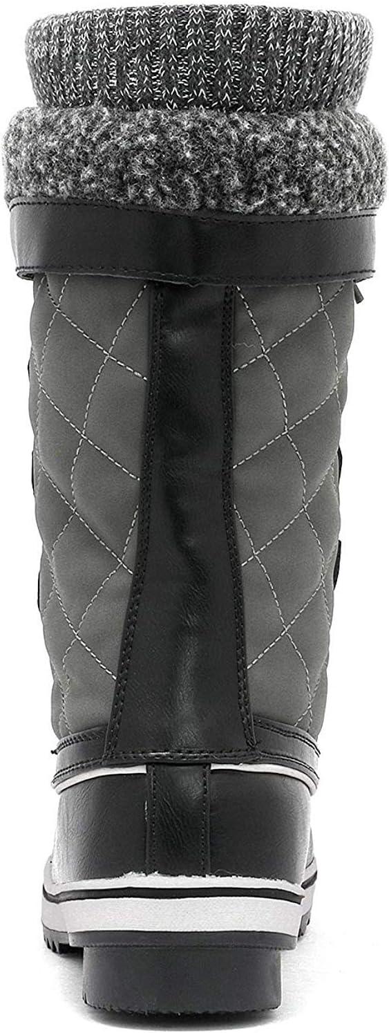 imageDREAM PAIRS Womens MidCalf Waterproof Winter Snow Boots MONTE02Grey