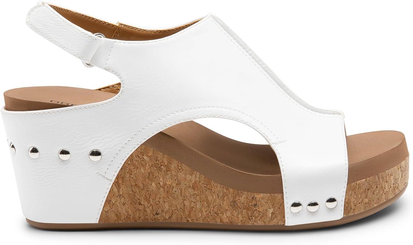 imageDREAM PAIRS Womens Platform Wedge Sandals Comfortable PeepToe Cork Casual ampamp Dressy Summer Lightweight Shoes for All Day WearWhite