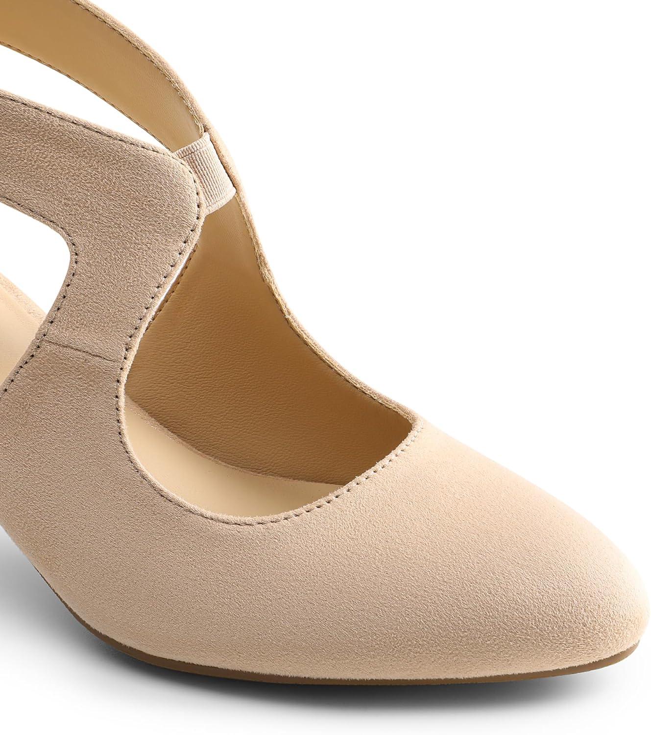 imageDREAM PAIRS Womens Pumps Closed Pointed Toe Kitten Heels Elegant Party Wedding Dress Shoes for WomenNude