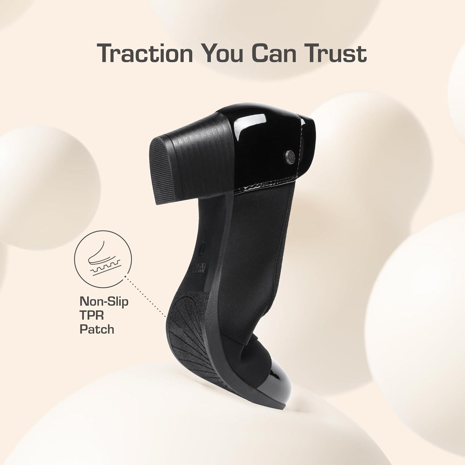 imageDREAM PAIRS Womens Pumps Low Chunky Block Closed Toe Shoes Work Comfortable Heels Round Toe DressBlack