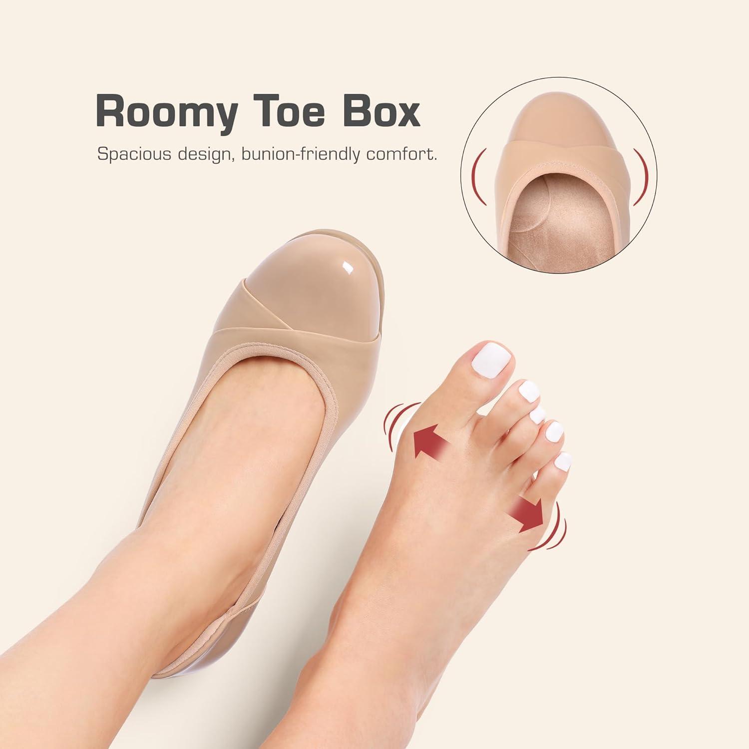 imageDREAM PAIRS Womens Pumps Low Chunky Block Closed Toe Shoes Work Comfortable Heels Round Toe DressNude