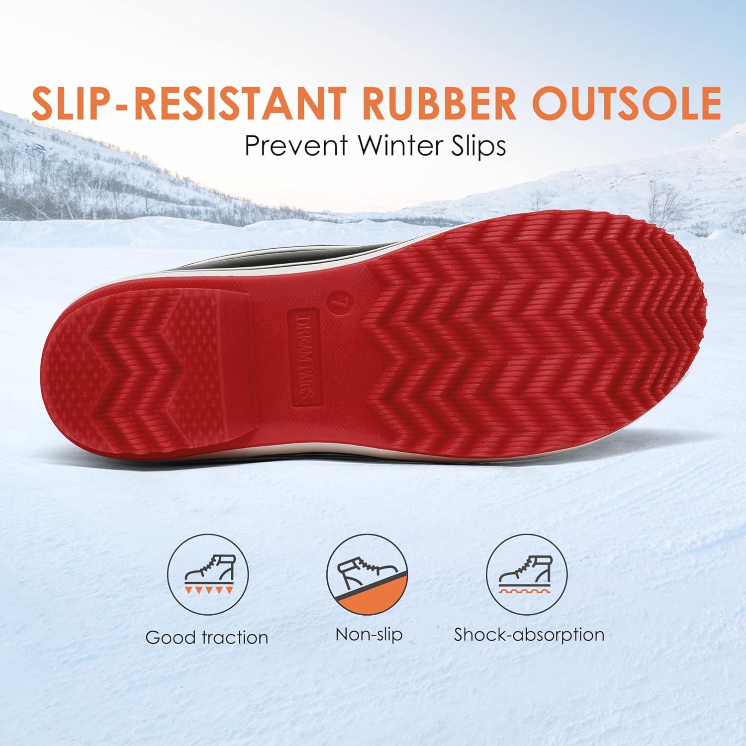 imageDREAM PAIRS Womens Snow Winter Boots Mid Calf Waterproof Duck Warm Outdoor Winter Boots ShoesBrown