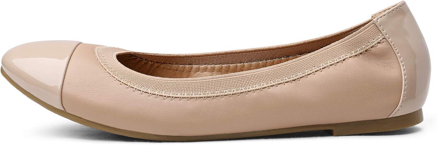 imageDREAM PAIRS Womens SoleFlex Ballerina Walking Flats ShoesNude