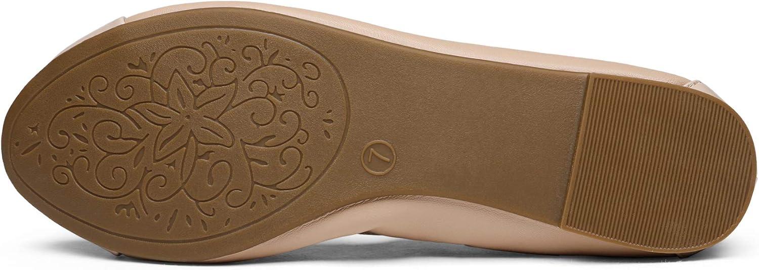imageDREAM PAIRS Womens SoleFlex Ballerina Walking Flats ShoesNude