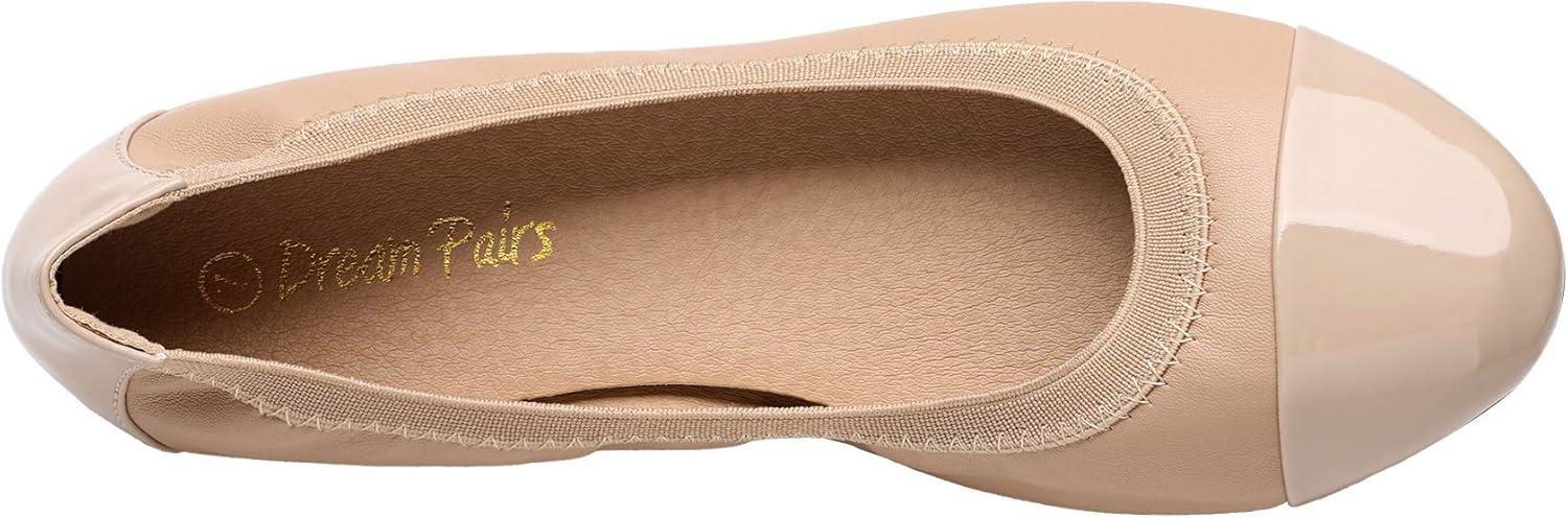 imageDREAM PAIRS Womens SoleFlex Ballerina Walking Flats ShoesNude