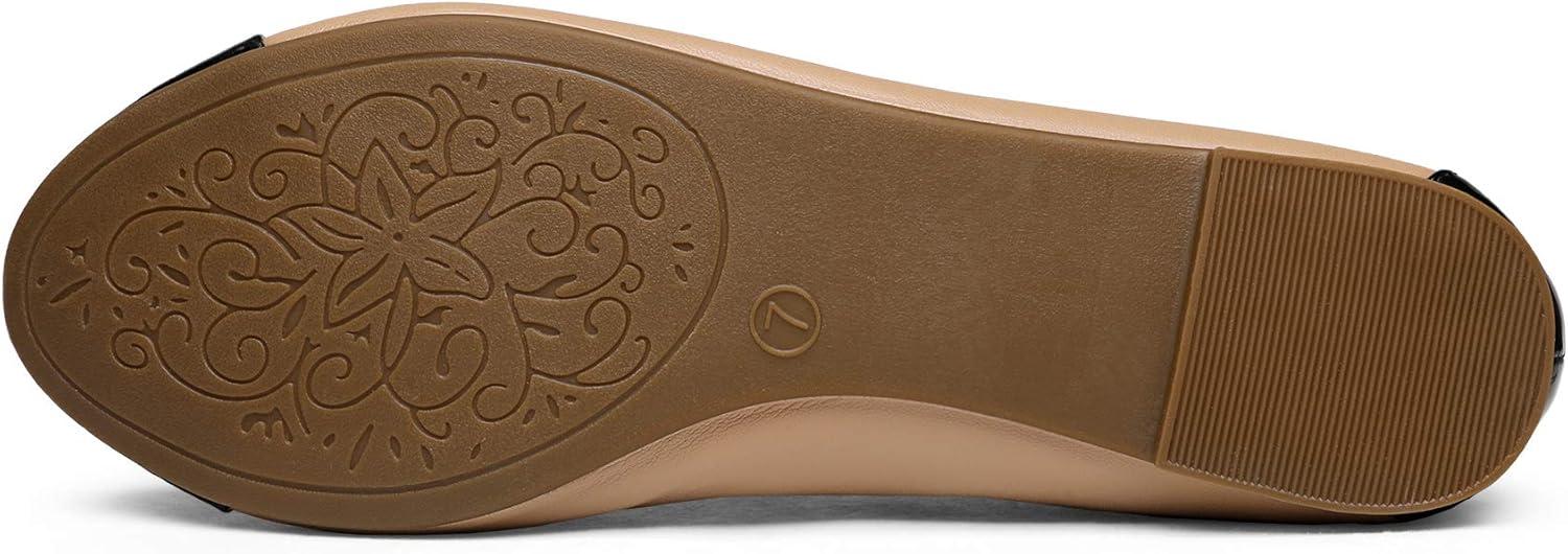 imageDREAM PAIRS Womens SoleFlex Ballerina Walking Flats ShoesNude Black