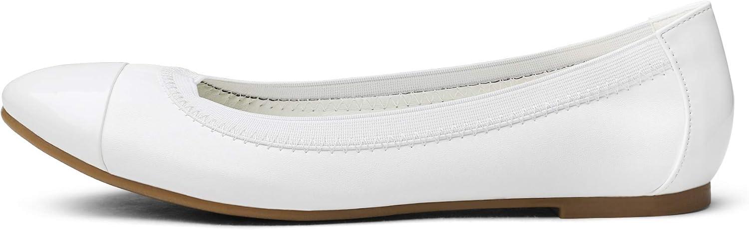 imageDREAM PAIRS Womens SoleFlex Ballerina Walking Flats ShoesWhite