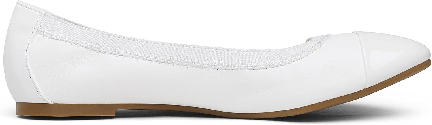 imageDREAM PAIRS Womens SoleFlex Ballerina Walking Flats ShoesWhite