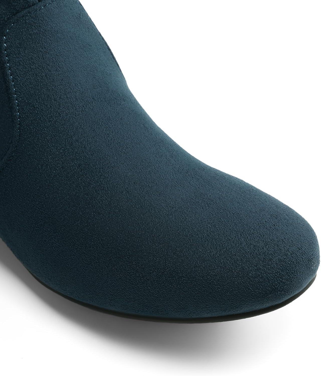 imageDREAM PAIRS Womens Suede Over The Knee Thigh High Winter BootsBlue