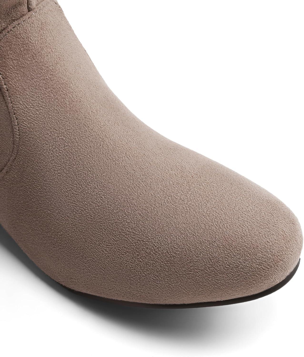 imageDREAM PAIRS Womens Suede Over The Knee Thigh High Winter BootsKhaki