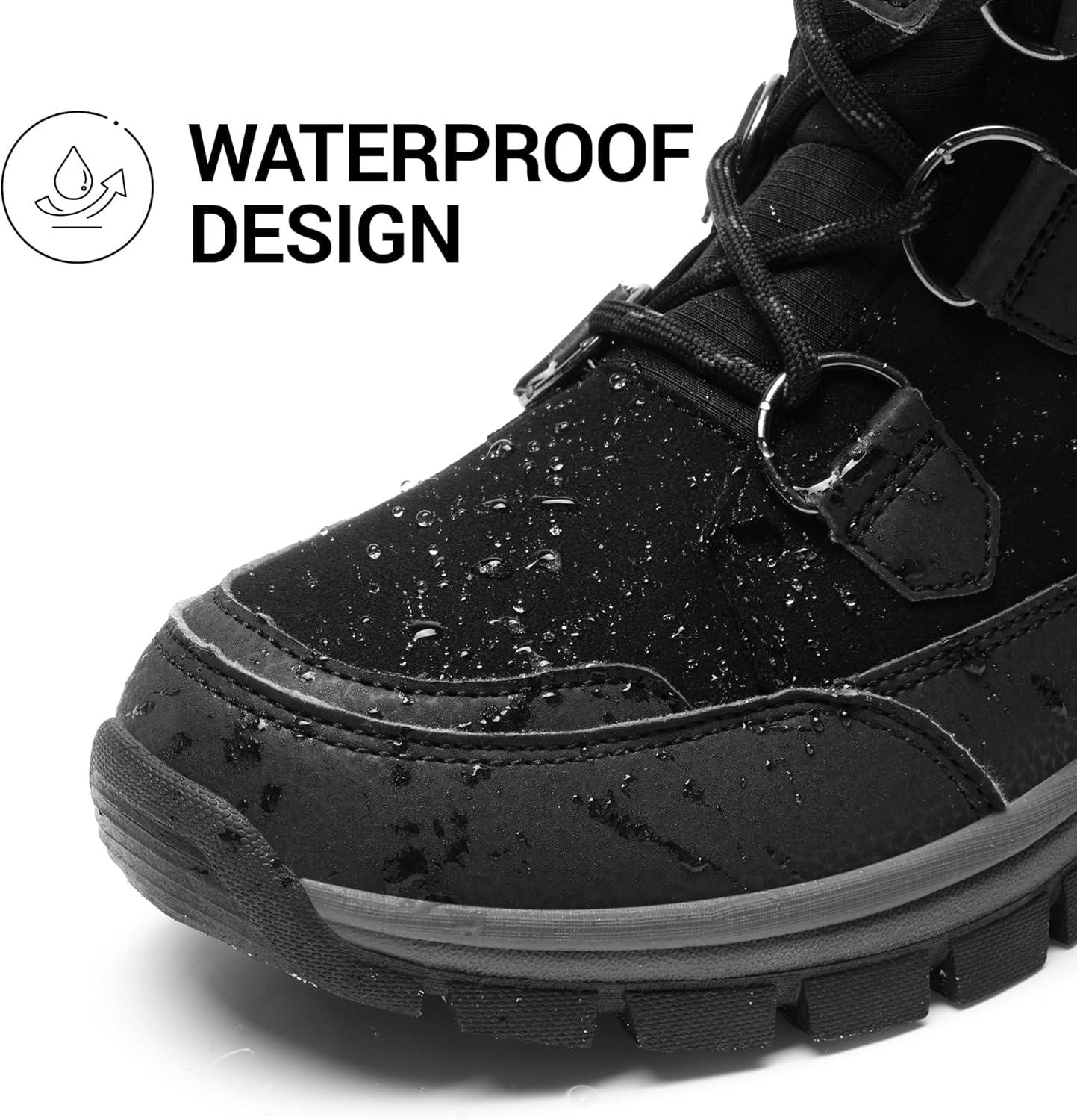 imageDREAM PAIRS Womens Waterproof Winter Snow Boots Warm Comfortable Faux Fur Insulated NonSlip Outdoor LaceUp Florin Mid Calf BootiesBlack