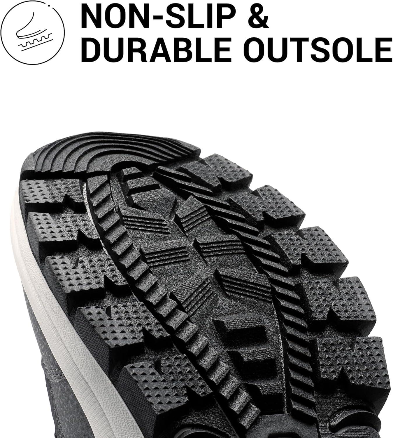 imageDREAM PAIRS Womens Waterproof Winter Snow Boots Warm Comfortable Faux Fur Insulated NonSlip Outdoor LaceUp Florin Mid Calf BootiesDarkGrey