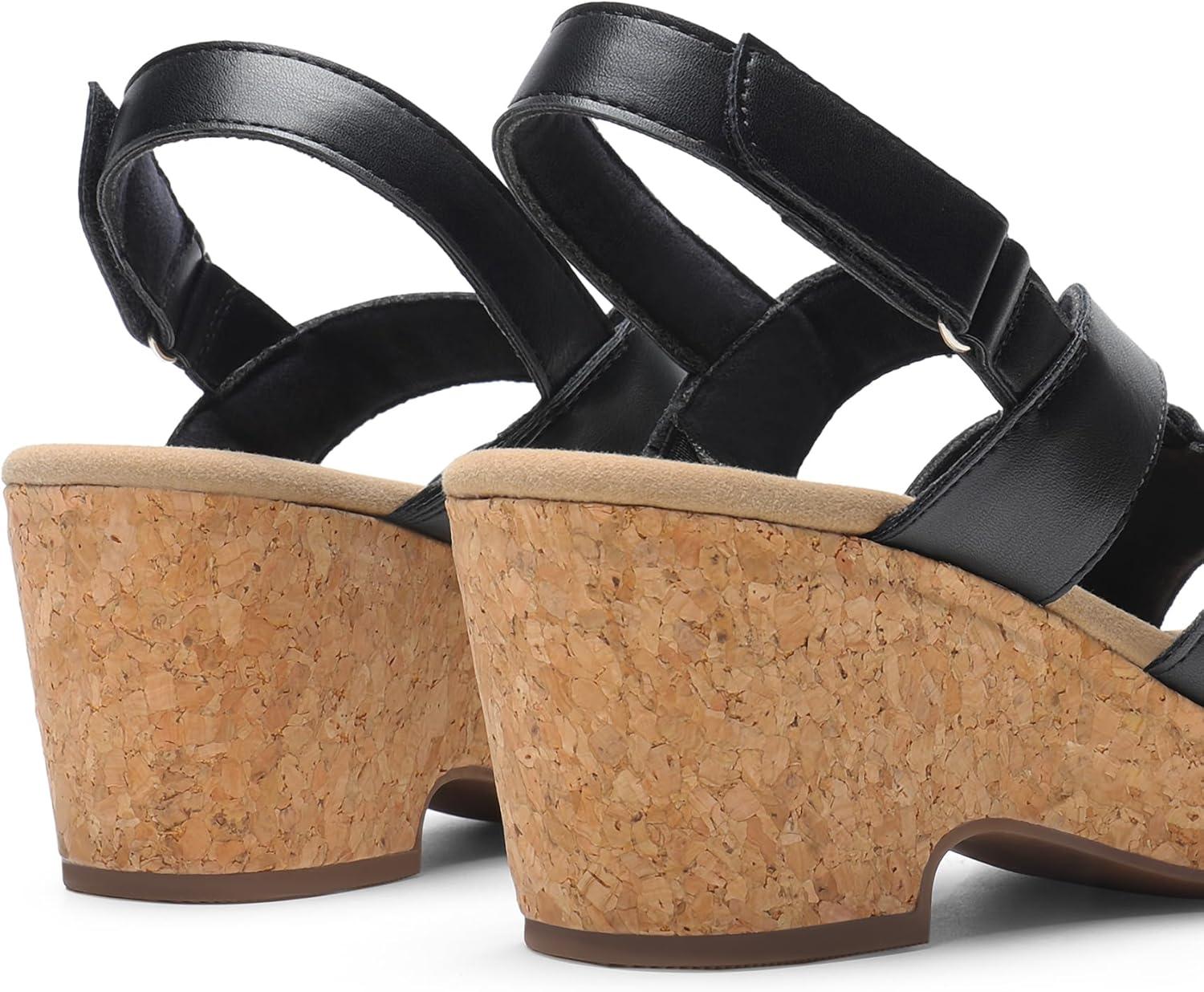 imageDREAM PAIRS Womens Wedge Sandals Comfortable Open Toe Platform Casual Dressy Cork Summer Dress ShoesBlack