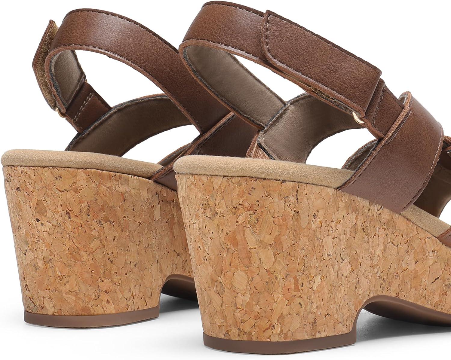 imageDREAM PAIRS Womens Wedge Sandals Comfortable Open Toe Platform Casual Dressy Cork Summer Dress ShoesBrown