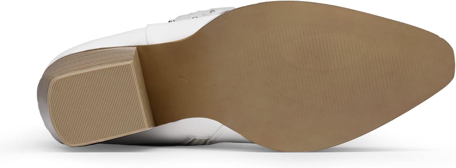 imageDREAM PAIRS Womens Western Cowboy boots Mid Calf Cowgirl boot Pullon