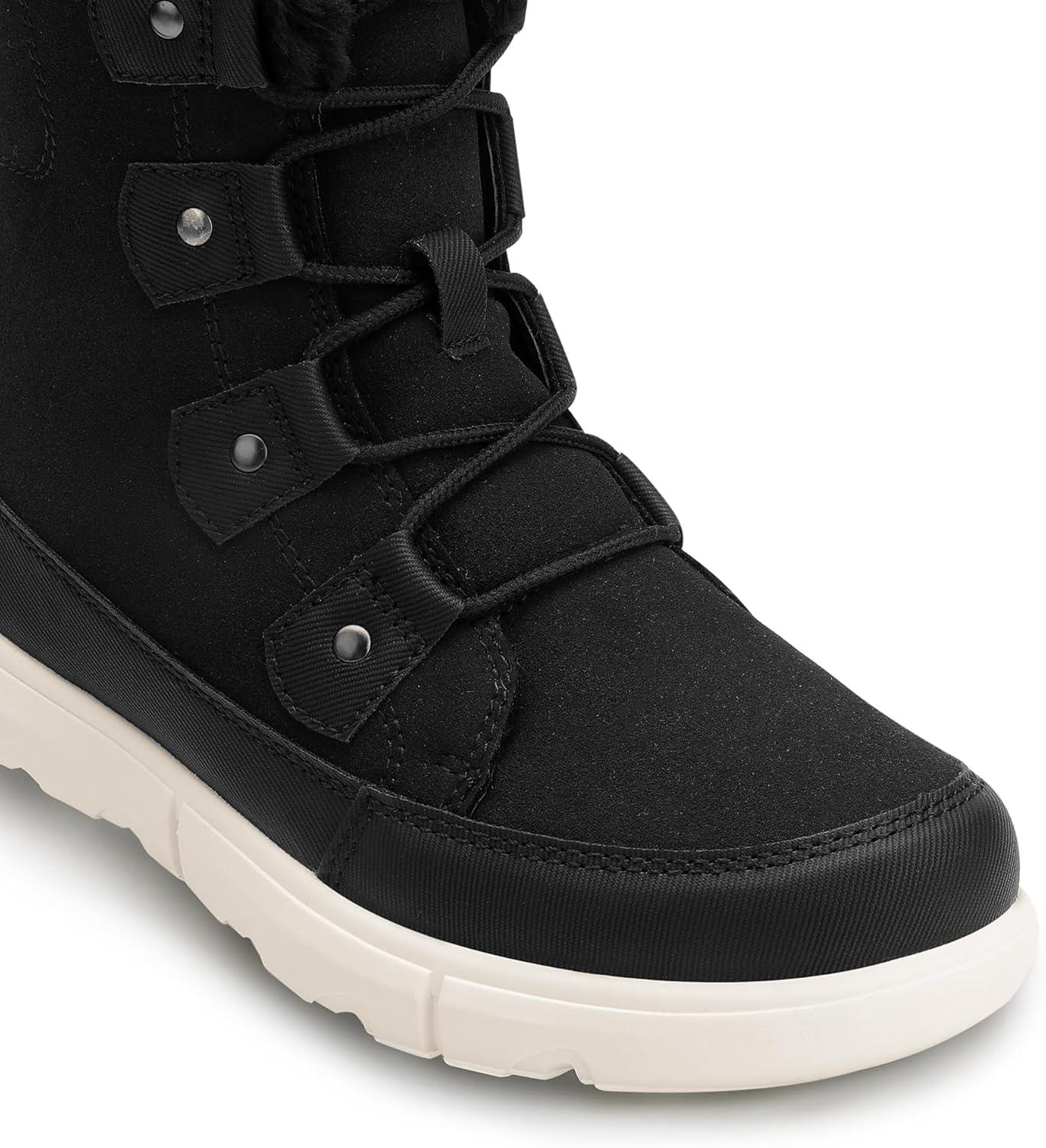 imageDREAM PAIRS Womens Winter Boots Cozy Faux Fur AntiSlip Snow Boots Lace Up Comfort Stylish Ankle Booties for Cold Weather City WalkBlack