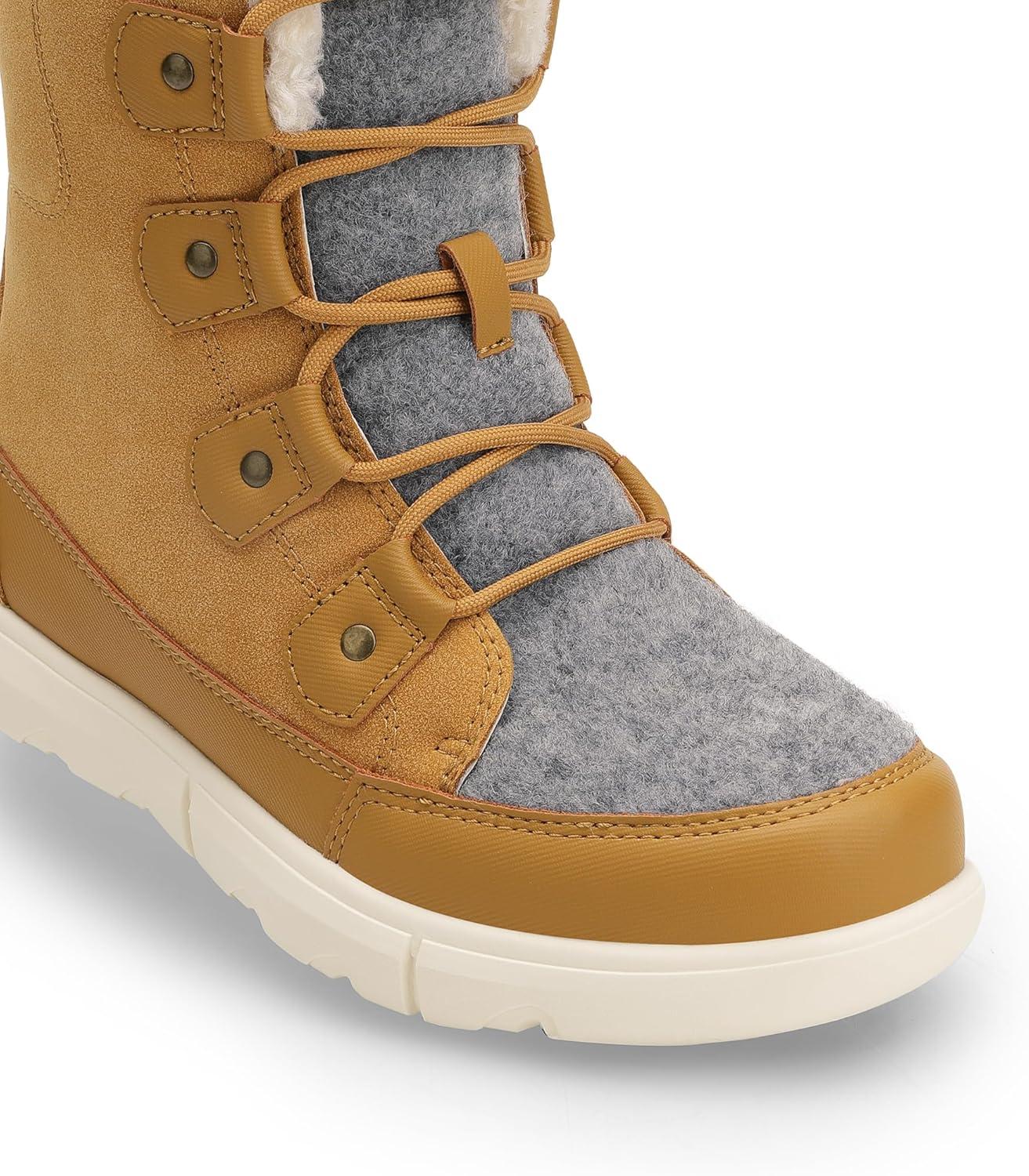 imageDREAM PAIRS Womens Winter Boots Cozy Faux Fur AntiSlip Snow Boots Lace Up Comfort Stylish Ankle Booties for Cold Weather City WalkChestnutGrey