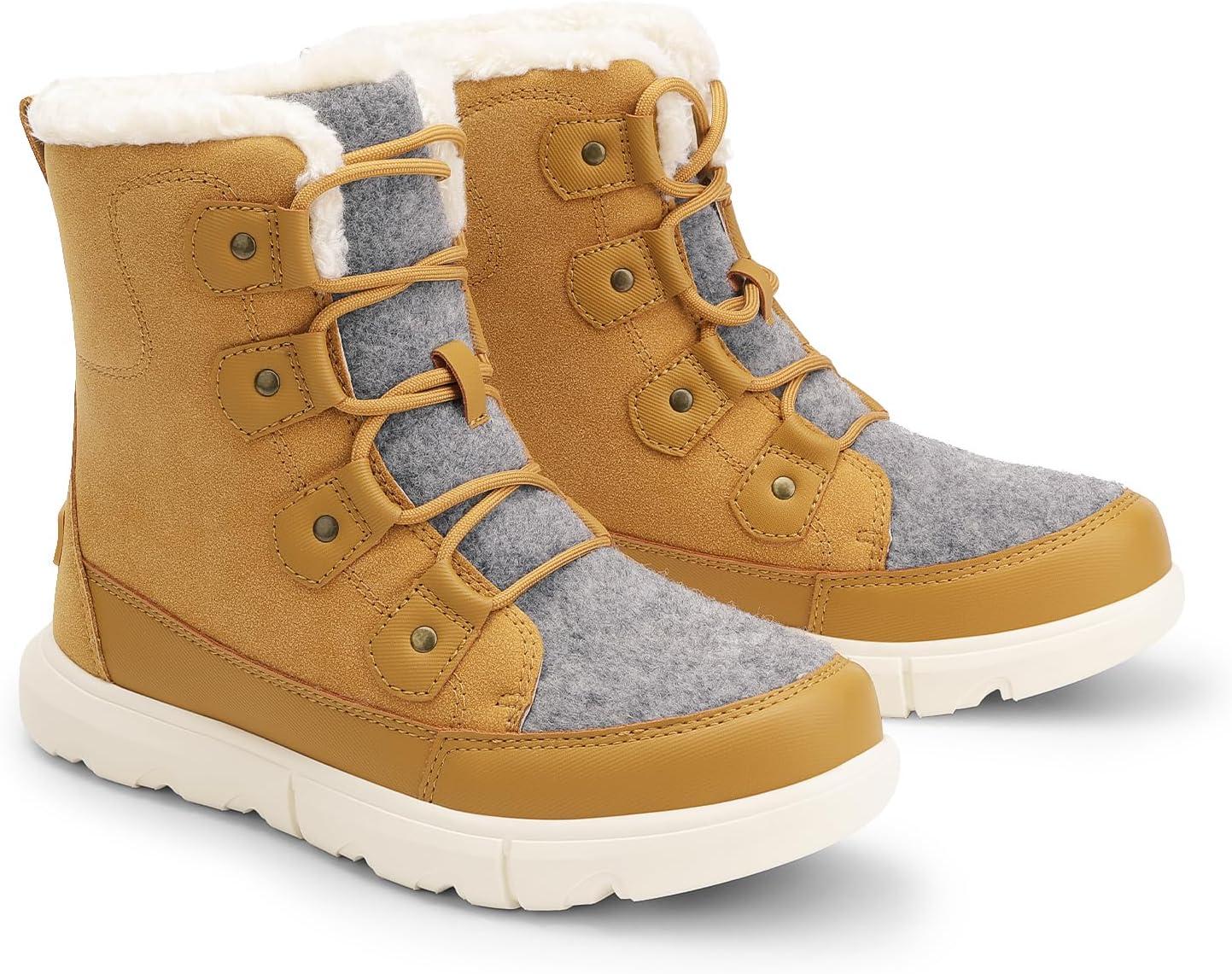 imageDREAM PAIRS Womens Winter Boots Cozy Faux Fur AntiSlip Snow Boots Lace Up Comfort Stylish Ankle Booties for Cold Weather City WalkChestnutGrey