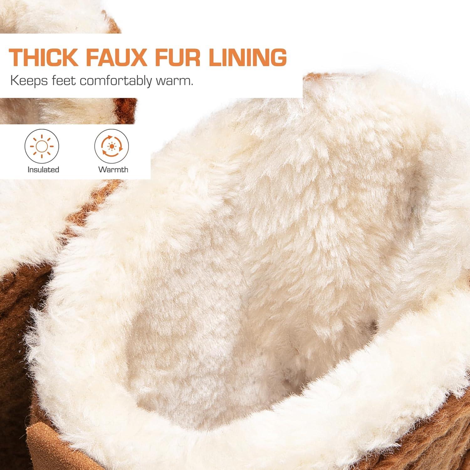 imageDREAM PAIRS Womens Winter Boots Cozy Faux Fur AntiSlip Snow Boots Lace Up Comfort Stylish Ankle Booties for Cold Weather City WalkTanfurry