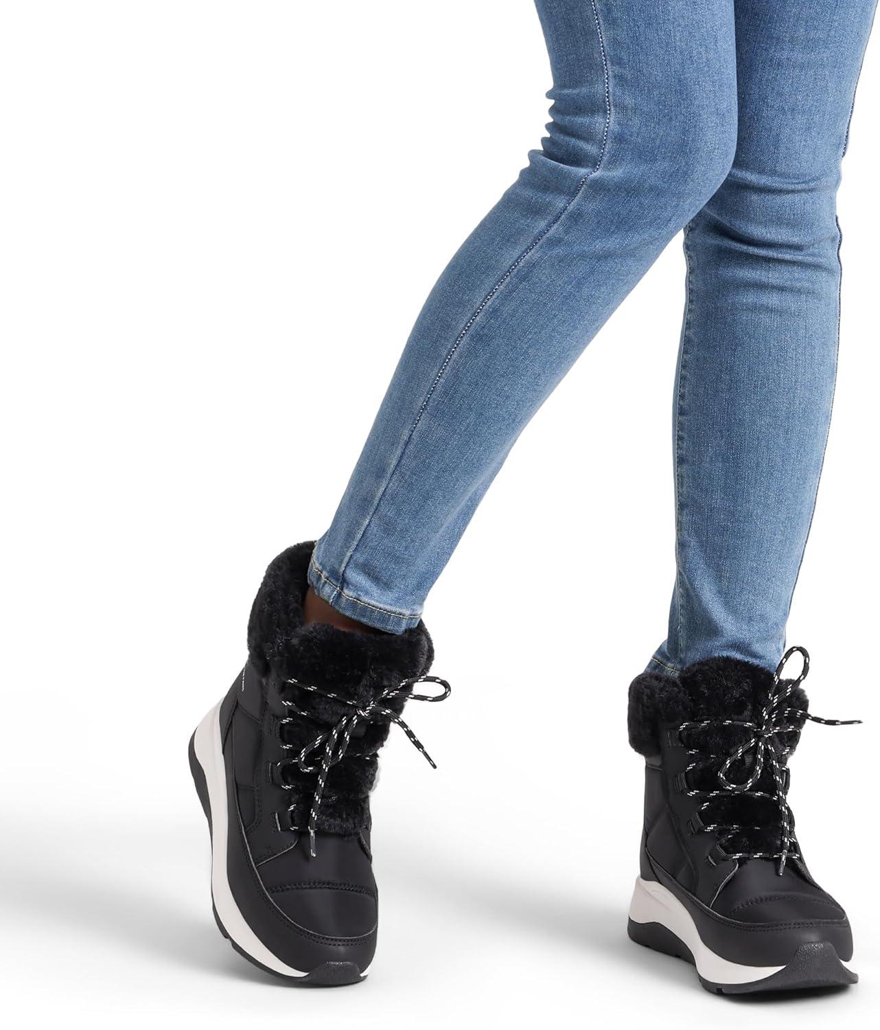 imageDREAM PAIRS Womens Winter Snow Boots Faux Fur Waterproof Ankle Booties Zaylee Ladies Comfortable Short Boots OutdoorBlack