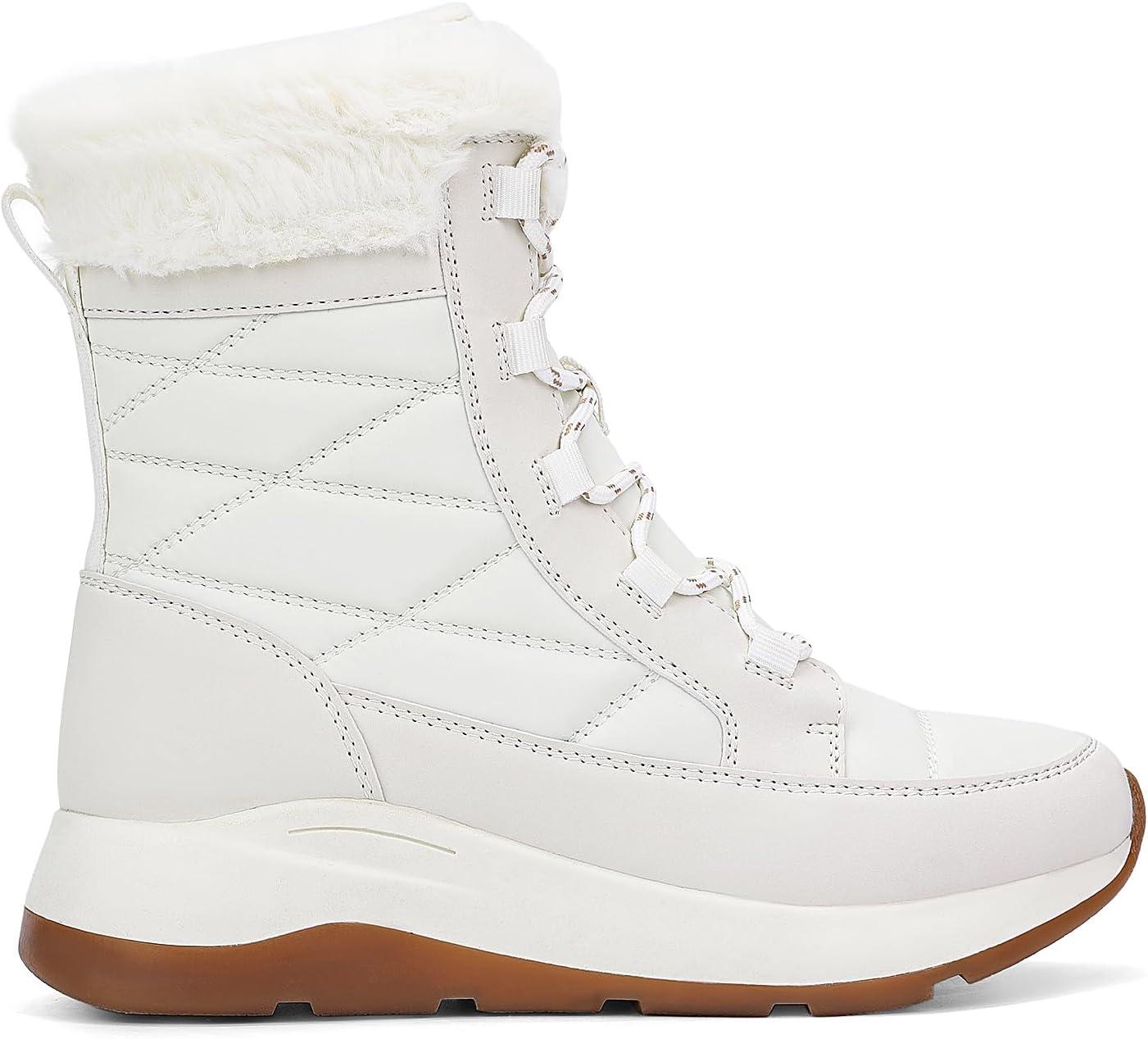 imageDREAM PAIRS Womens Winter Snow Boots Waterproof Lightweight Warm Faux Fur Lined Insulated Outdoor Ladies MidCalf BootiesBeige