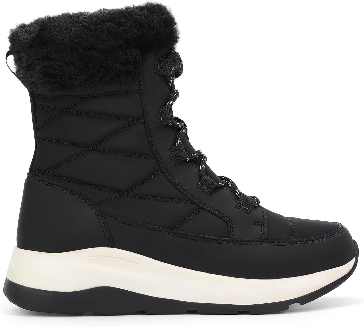 imageDREAM PAIRS Womens Winter Snow Boots Waterproof Lightweight Warm Faux Fur Lined Insulated Outdoor Ladies MidCalf BootiesBlack