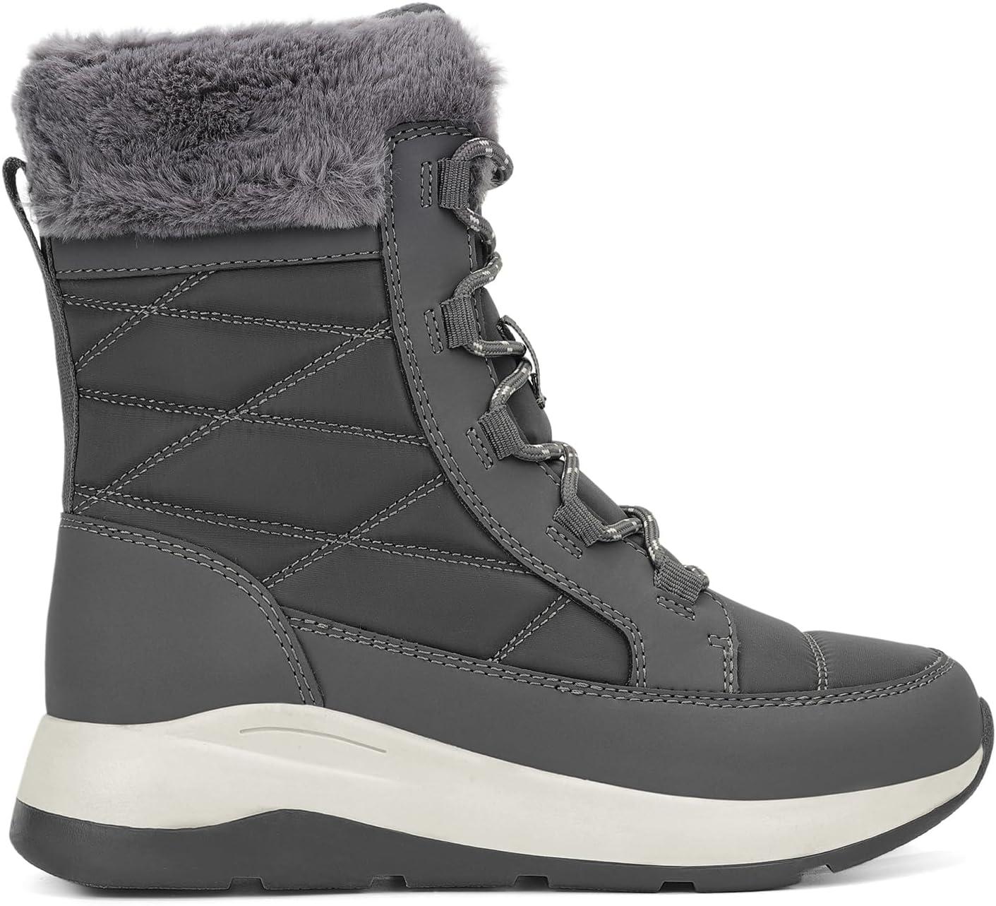 imageDREAM PAIRS Womens Winter Snow Boots Waterproof Lightweight Warm Faux Fur Lined Insulated Outdoor Ladies MidCalf BootiesGrey