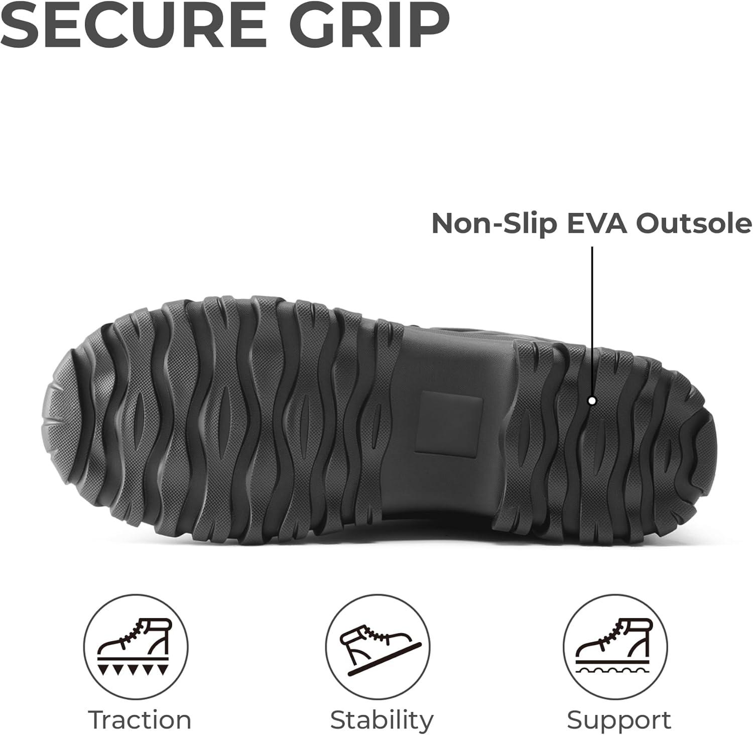 imageDREAM PAIRS Womens Winter Snow Duck BootsWaterproof Mid Calf Antislip Stability Lace Up Faux Fur Lining Warm Cozy Boots Outdoor Supportive InsoleBlack