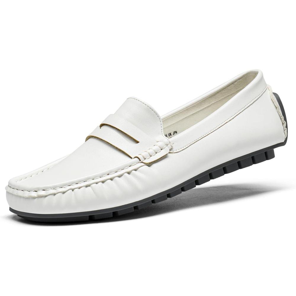 imageDREAM PAIRS Womens Loafers Penny Loafer Slip on Casual Dressy Comfortable Business Work Office Moccasins Driving Loafer ShoesWhite