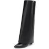 imageDREAM PAIRS Womens Knee High Boots Fold Over Chunky High Heels Long Boots Zipper Pointed Toe Dress Tall Boots Party Fashion Boots