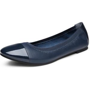 DREAM PAIRS Women’s Sole-Flex Ballerina Walking Flats Shoes(Navy)