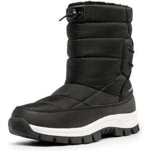 DREAM PAIRS Women’s Winter Snow Boots Waterproof Lightweight Warm Fashion Janara Mid Calf Boot(Black)