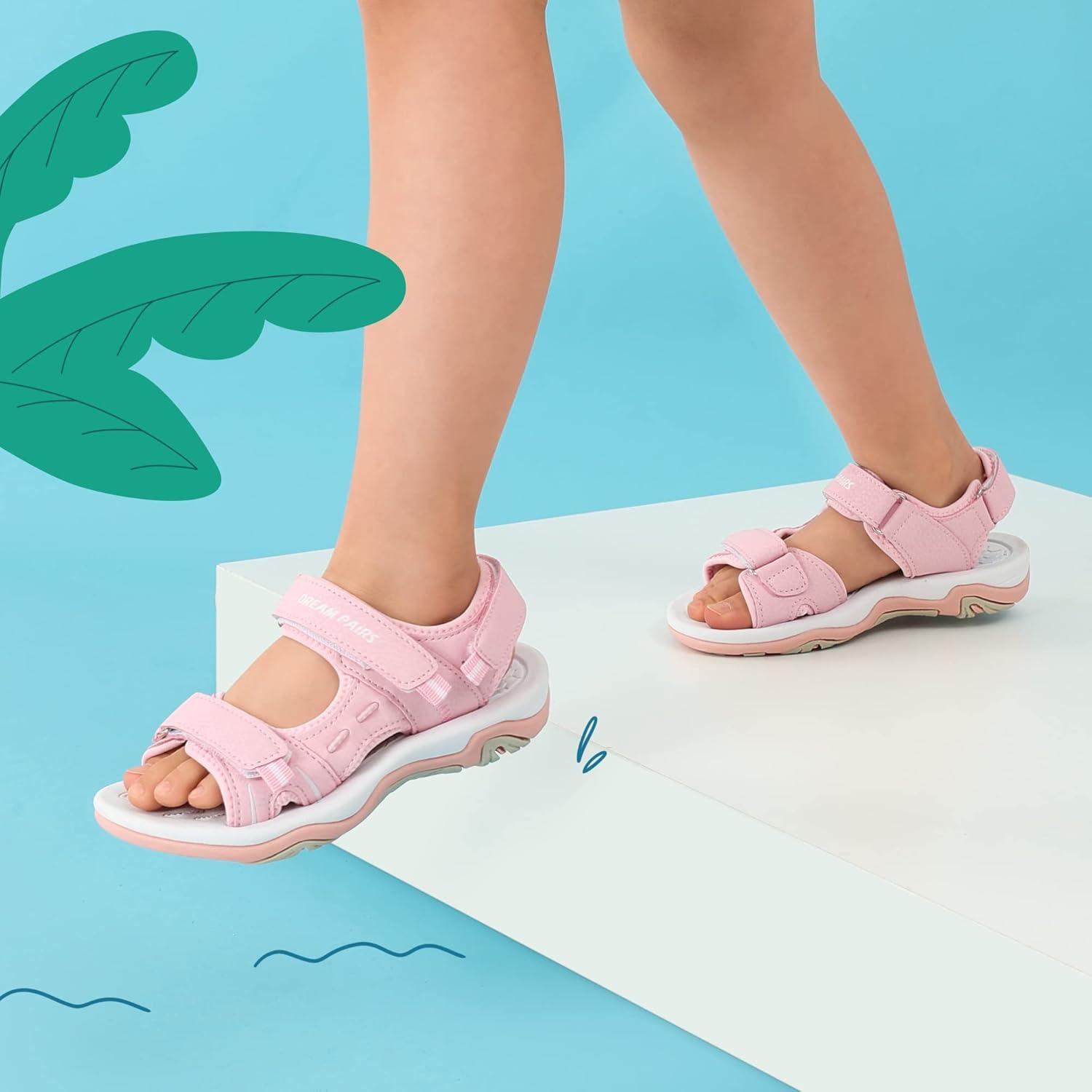 imageDREAM PAIRS Boys Girls Fashion Athletic Summer Sports SandalsToddlerLittle KidBig KidLightPink